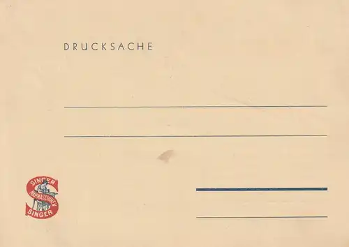 5000 KÖLN, SINGER - Nähmaschinen, Hohe Strasse, Einladung zum SINGER-Kurs, 1933