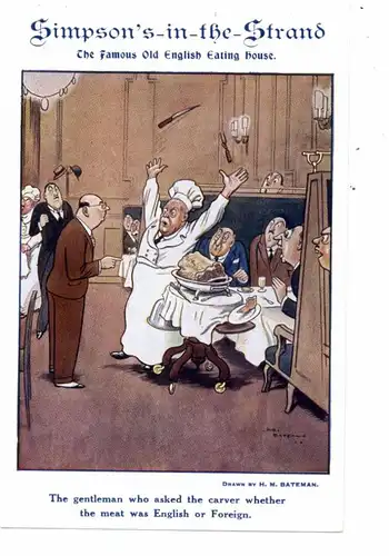 UK - ENGLAND - LONDON, Simpson's in the Strand, set of 4