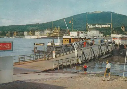 5300 BONN - BAD GODESBERG, Rheinfähre nach Königswinter, 1959