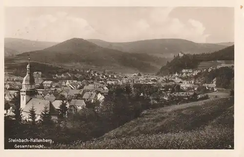 0-6088 STEINBACH - HALLENBERG, Blick über den Ort, 1943