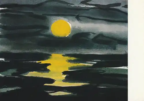2280 SYLT - KAMPEN, Ausstellung Atelierhaus BP-Tankstelle, Siegward Sprotte, "Der Mond und das Meer"