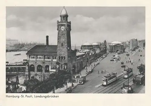 2000 HAMBURG -SANKT PAULI, Landungsbrücken, Strassenbahnen, Oldtimer