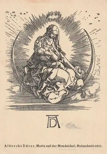 8500 NÜRNBERG, Dürerjahr 1928, Maria auf der Mondsichel