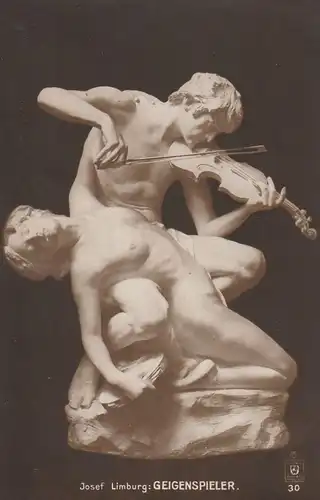SCHÖNE KÜNSTE, Skulptur von Josef Limburg, "Der Geigenspieler"