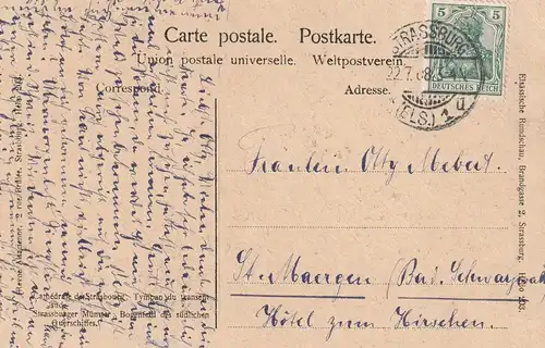 F 67000 STRASBOURG / STRASSBURG, Münster, Bogenfeld des südlichen Querschiffs, 1908