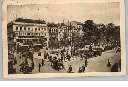 1000 BERLIN, Unter den Linden Ecke Friedrichstrasse, Victoria Cafe, belebte Szene, 1914