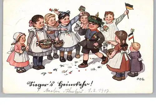 KINDER - PATRIOTICA 1. Weltkrieg, Künstler Engelhard P.O.E., 1917