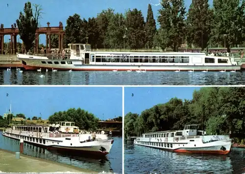 BINNENSCHIFFE - HAVEL, Weisse Flotte Potsdam, "STRANDBAD FERCH, "CAECILIENHOF", "SANSSOUCI", 1978