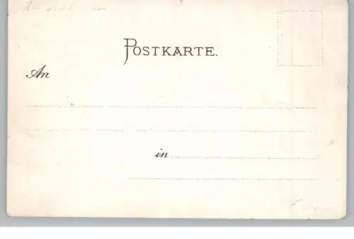 TRACHTEN - GRUSS AUS DEN BERGEN, Selbander, Lithographie ca. 1900