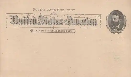 USA - 1893, Postal Stationery, Columbian Exhibition, Battle Ship Illinois, mint