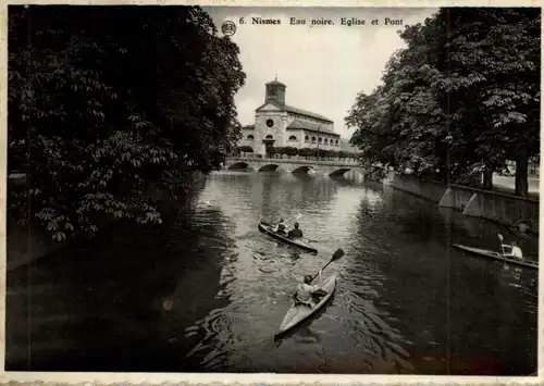 B 5670 VIROINVAL - NISMES, Eau noire, Eglise & pont, Kajakfahrer, 1953