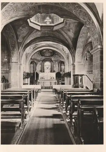 5300 BONN - BEUEL - SCHWARZRHEINDORF, Doppelkirche, Unterkirche, Durchblick zur Oberkirche, Rhein-Bild-Verlag Bonn