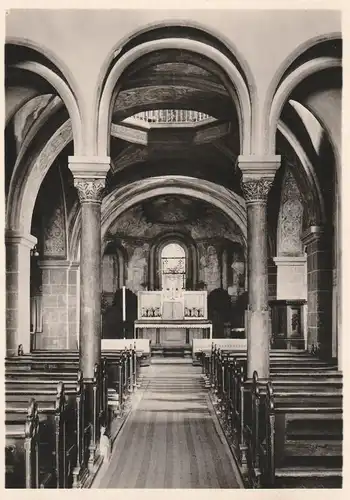 5300 BONN - BEUEL - SCHWARZRHEINDORF, Doppelkirche, Unterkirche, Blick nach Osten, Rhein-Bild-Verlag Bonn