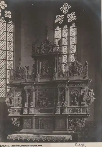 0-3270 BURG, Oberkirche, Altar von Spies, 1933