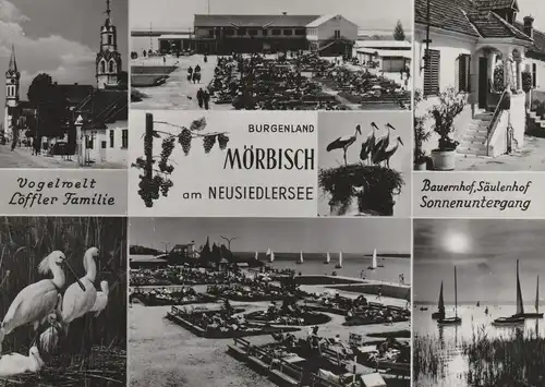 A 7072 MÖRBISCH, Bauernhof, Säulenhof, See- und Ortsansichten, 196...