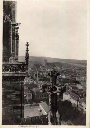 0-3000 MAGDEBURG, Dom, Blick vom Südturm, 1934, DKV Deutscher Kunst Verlag