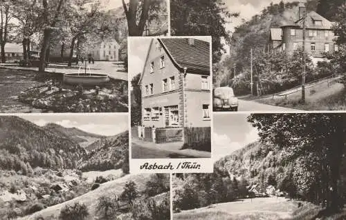0-6080 SCHMALKALDEN - ASBACH, Cafe Endler, Dorfansichten