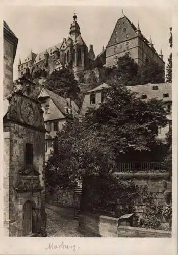 3550 MARBURG, Schloss von Südosten, DKV Deutscher Kunst Verlag