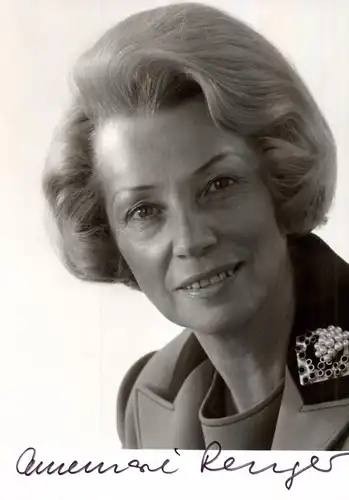 POLITIK - ANNEMARIE RENGER, Original Autogramm, Photo Gräfin zu Dohna