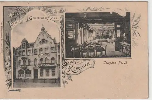 4178 KEVELAER, Hotel zum Goldenen Apfel, 1908