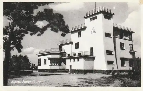 4234 ALPEN, Jugendburg, 1957, rücks. Klebereste