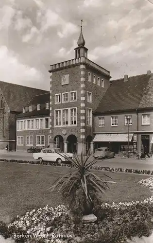 4280 BORKEN, Rathaus, OPEL REKORD, AUTO-UNION, 1963