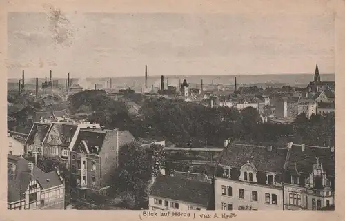 4600 DORTMUND - HÖRDE, Blick über den Ort, 1922