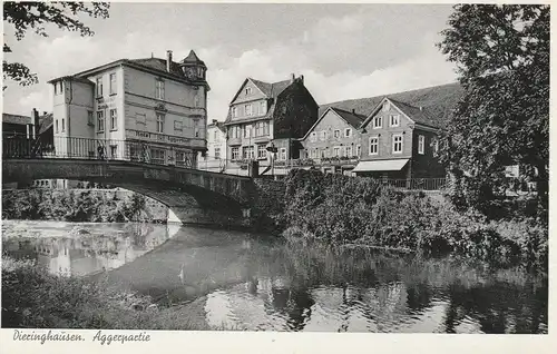 5270 GUMMERSBACH - DIERINGHAUSEN, Hotel Aggerhof an der Aggerbrücke, 1953