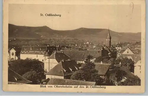 F 67210 OBERNAI / OBEREHNHEIM, Blick über den Ort auf St. Odilienberg