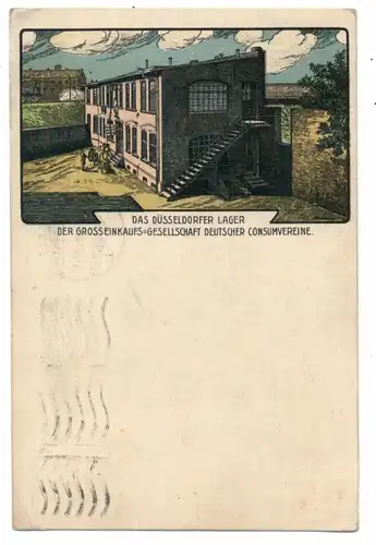 4000 DÜSSELDORF, Düsseldorfer Lager der Grosseinkaufs-Gesellschaft Deutscher Consumvereine, 1906