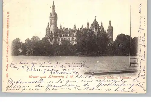 0-2750 SCHWERIN, Schloß Seeseite, 1900