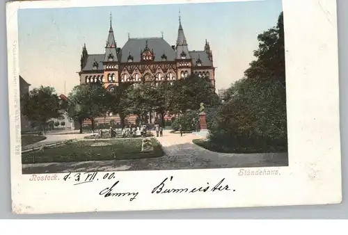 0-2500 ROSTOCK, Ständehaus, 1900