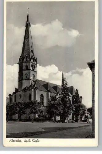 5483 BAD NEUENAHR - AHRWEILER, Katholische Kirche, 1951, rücks. Kleberest