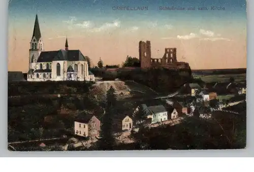 5448 KASTELLAUN, Katholische Kirche, Burgruine und Umgebung, Verlag Bregenzer