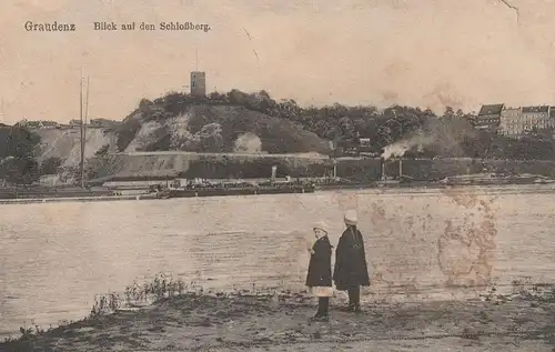 WESTPREUSSEN - GRAUDENZ / GRUDZIADZ, Blick auf den Schloßberg, Einriss