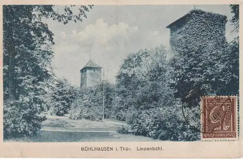 0-5700 MÜHLHAUSEN, Lindenbühl, GLOBUS - Tauschkarte, 1922