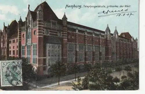 2000 HAMBURG, Telephongebäude, 1907