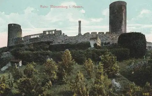 6309 MÜNZENBERG, Ruine, Verlag Klein