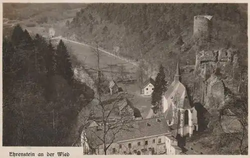 5464 ASBACH - EHRENSTEIN, Kirche, Ruine und Umgebung