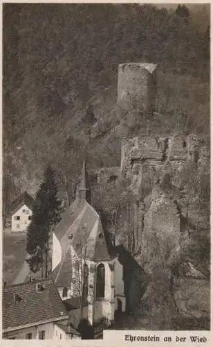 5464 ASBACH - EHRENSTEIN, Kirche, Ruine und Umgebung