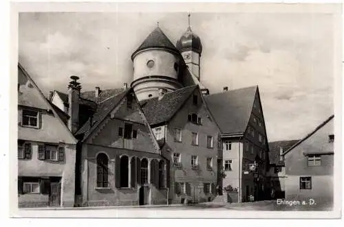 7930 EHINGEN, Strassenpartie, Kirche