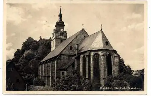 0-6820 RUDOLSTADT, Stadtkirche St. Andreas, Deutscher Kunstverlag Jena