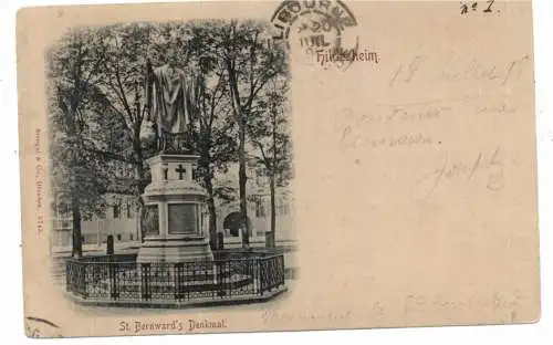 3200 HILDESHEIM, St. Bernward's Denkmal. 1901