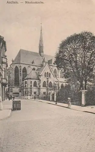 5100 AACHEN, Nikolauskirche und Umgebung, 1908, Verlag Schweitzer