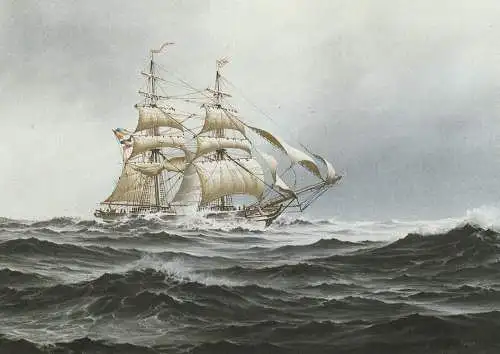 OZEANSCHIFF - "AUGUSTE VON WISMAR", Künstler-Karte Günther Todt