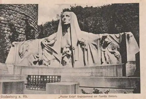 5300 BONN - BAD GODESBERG, "Mutter Erde", Grabdenkmal der Familie Dernen