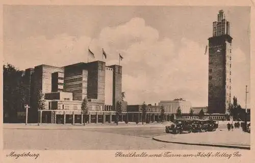 0-3000 MAGDEBURG, Stadthalle und Turm am Adolf-Mittag-See