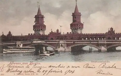 1000 BERLIN - KREUZBERG, Oberbaumbrücke,, 1904