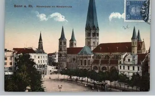5300 BONN, Münsterplatz mit Münsterkirche, 20er Jahre