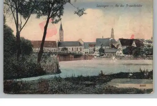 8882 LAUINGEN, An der Donaubrücke, 1918